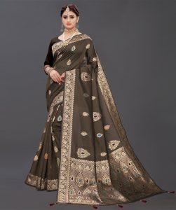 woven-self-design-embellished-paisley-banarasi-silk-blend-jacquard-saree