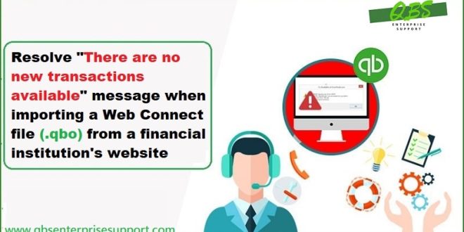 Fix Error No New Transactions When Importing Web Connect File - Featured Image